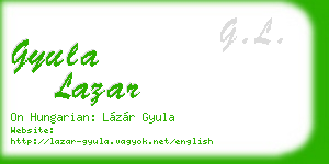 gyula lazar business card